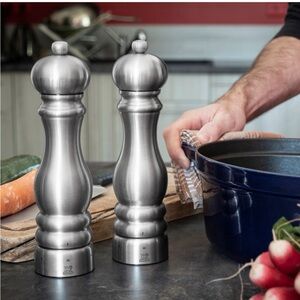 Set of Peugeot Paris Chef Stainless-Steel Salt & Pepper Mills, 12"